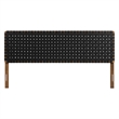 Pemberly Row Weave Vegan Leather King Headboard in Walnut Black