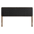 Pemberly Row Weave Vegan Leather King Headboard in Walnut Black