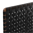 Pemberly Row Weave Vegan Leather King Headboard in Walnut Black