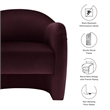 Pemberly Row Contemporary Wood Accent Chair in Mulberry Finish