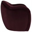 Pemberly Row Contemporary Wood Accent Chair in Mulberry Finish