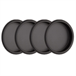 Pemberly Row Closet & Door Steel Finger Pull in Matte Black 4-Pack