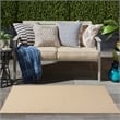 Pemberly Row Contemporary Courtyard 2' x 3' Natural Fabric Area Rug