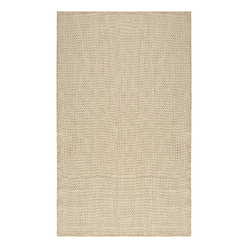Pemberly Row Contemporary Courtyard 2' x 3' Natural Fabric Area Rug