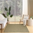 Pemberly Row Contemporary Courtyard 4' x 6' Green Fabric Area Rug