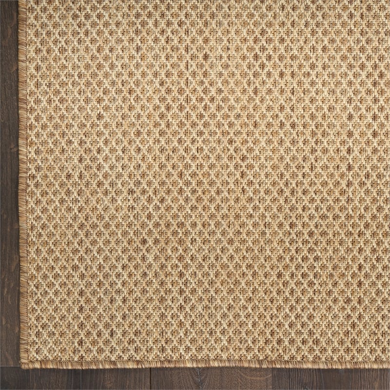 Pemberly Row Contemporary Courtyard 3' x 5' Jute Fabric Area Rug