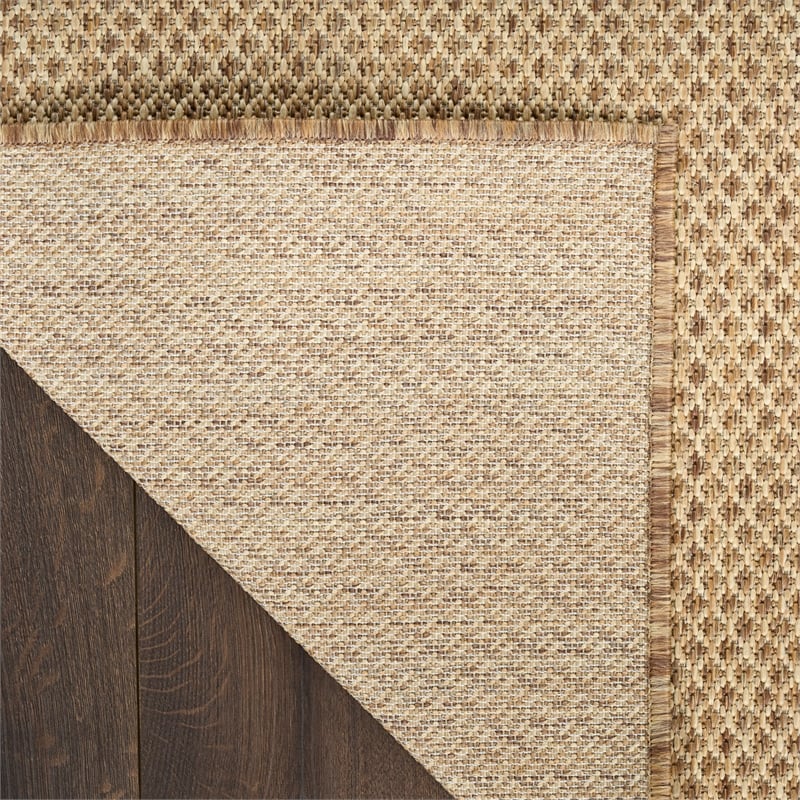 Pemberly Row Contemporary Courtyard 3' x 5' Jute Fabric Area Rug