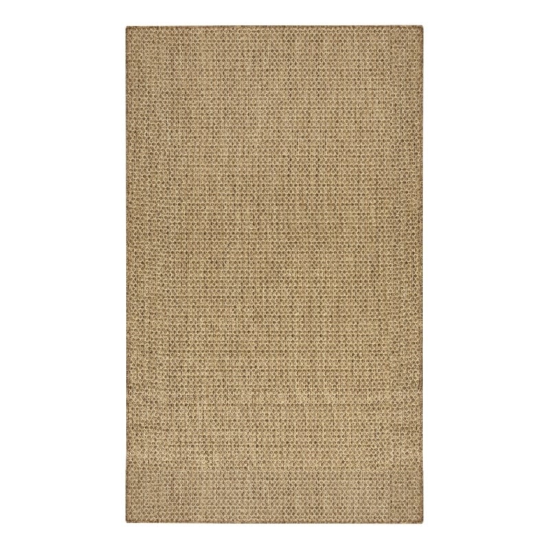 Pemberly Row Contemporary Courtyard 3' x 5' Jute Fabric Area Rug