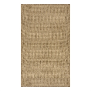 Pemberly Row Contemporary Courtyard 3' x 5' Jute Fabric Area Rug