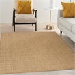 Pemberly Row Contemporary Courtyard 4' x 6' Jute Fabric Area Rug