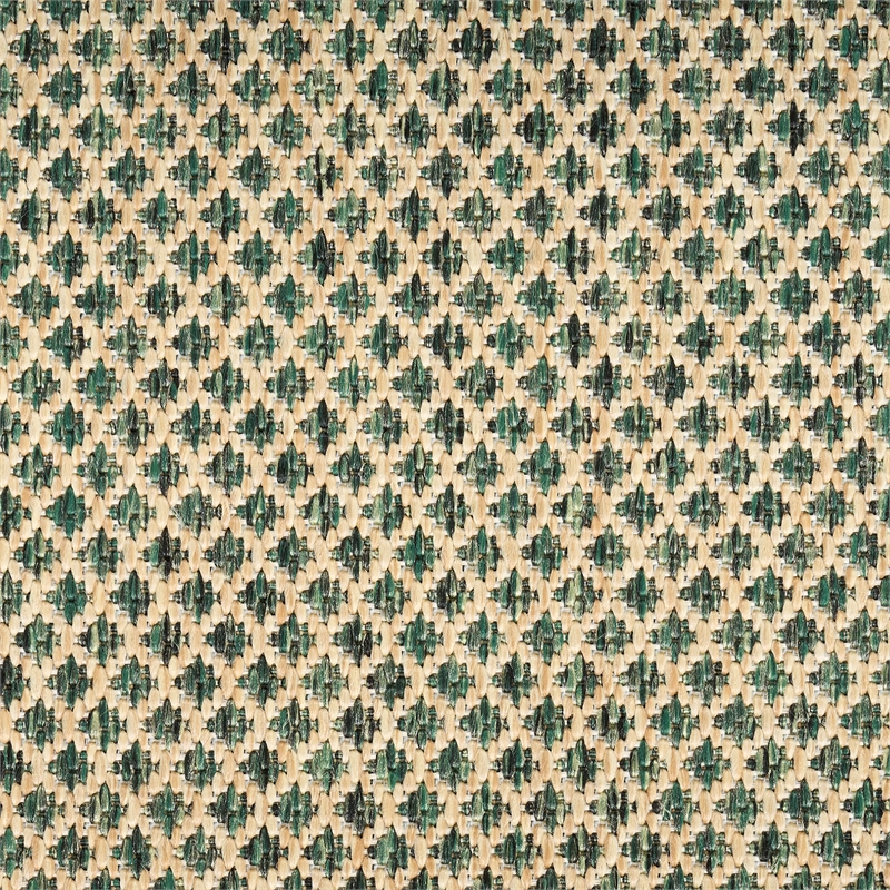 Pemberly Row Contemporary 8' x 10' Green Fabric Geometric Area Rug