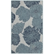 Pemberly Row Contemporary 2' x 4' Blue Polypropylene Area Rug