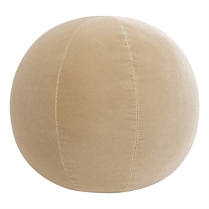 Pemberly Row 12&quot Round Sphere Accent Ball Throw Pillow Fawn Brown Velvet