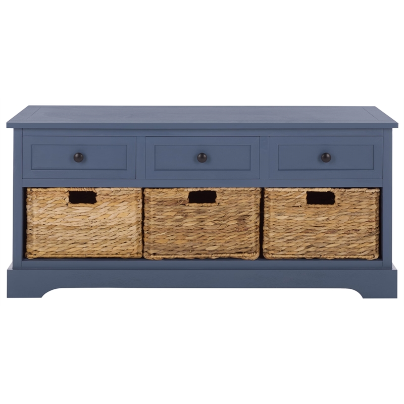 Pemberly Row Engineered Wood Contemporary 3 Drawer Storage Unit in Grey