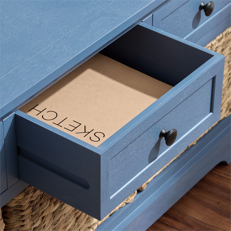 Pemberly Row Engineered Wood Contemporary 3 Drawer Storage Unit in Grey