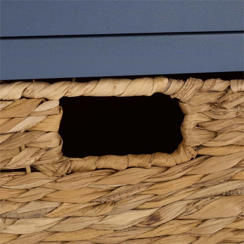 Pemberly Row Engineered Wood Contemporary 3 Drawer Storage Unit in Grey