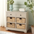 Pemberly Row Engineered Wood Contemporary Storage Unit in Grey