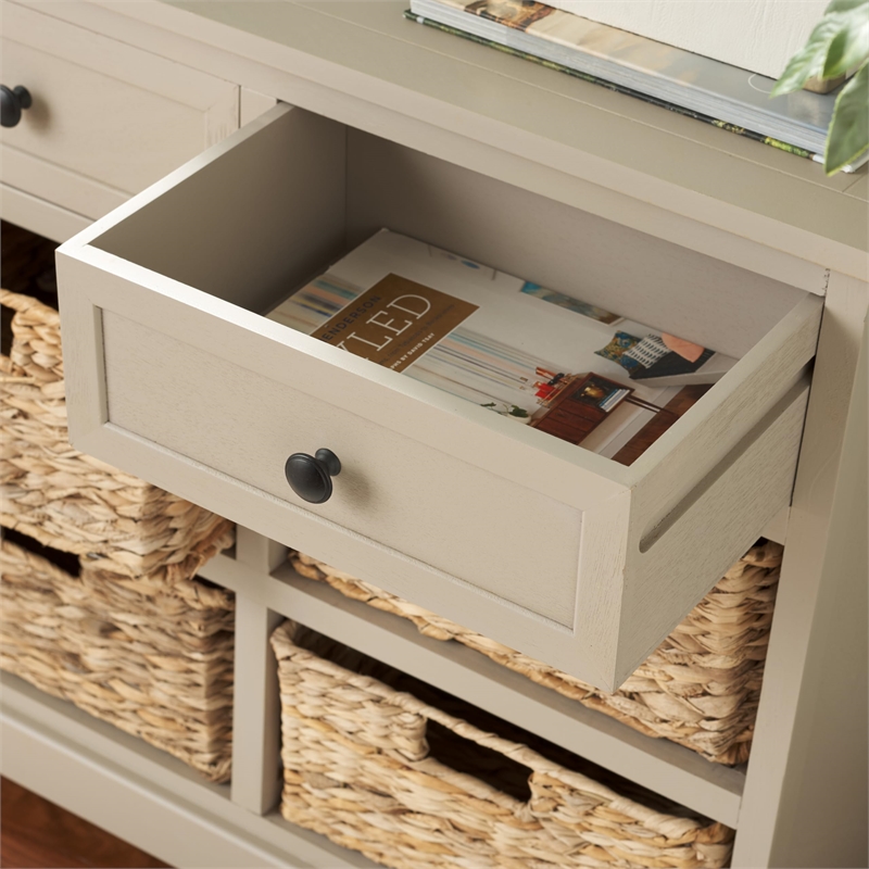 Pemberly Row Engineered Wood Contemporary Storage Unit in Grey