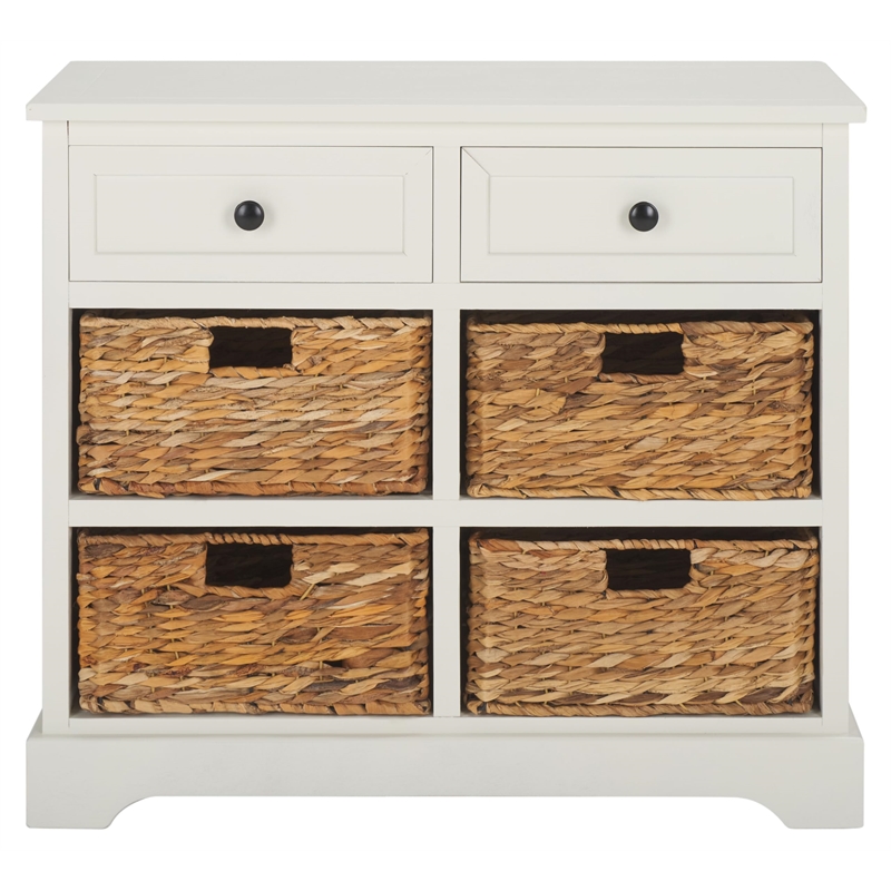 Pemberly Row Engineered Wood Contemporary Storage Unit in Cream