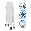 Pemberly Row Transitional Smartfold Folding Serving Bar Cart in White