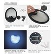Pemberly Row Motion Activated Outdoor LED Solar Security Floodlight in Black
