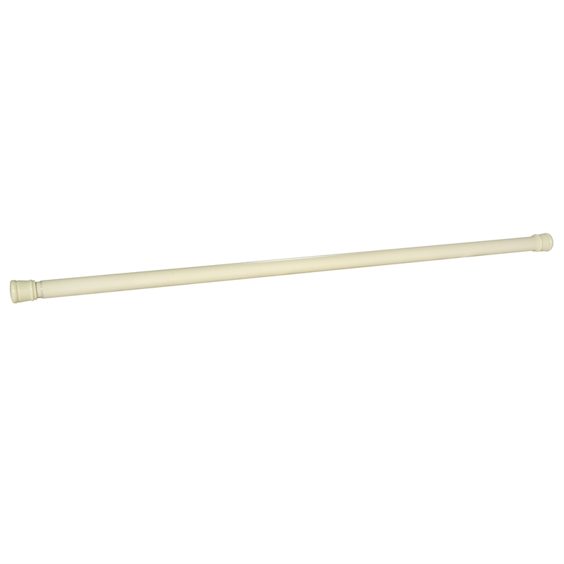 Pemberly Row Classic Adjustable 36-inch to 63-inch Shower Rod in Bone