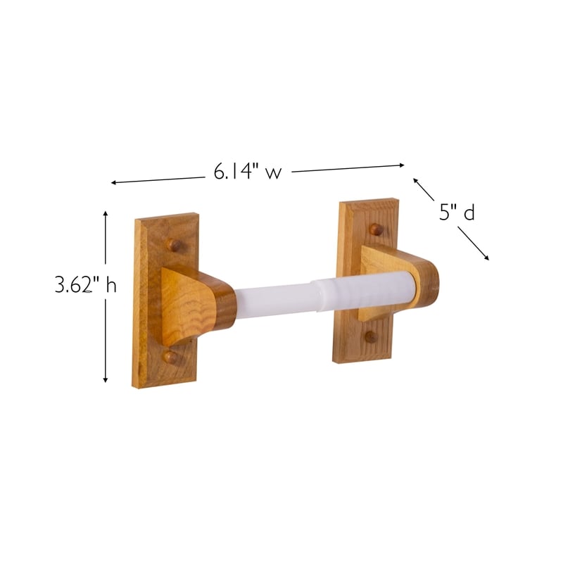 Pemberly Row 4-Piece Wood Bathroom Hardware Kit in Honey Oak