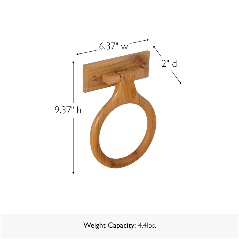 Pemberly Row 4-Piece Wood Bathroom Hardware Kit in Honey Oak
