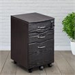 Pemberly Row Contemporary 3 Drawer Mobile File Cabinet in Espresso
