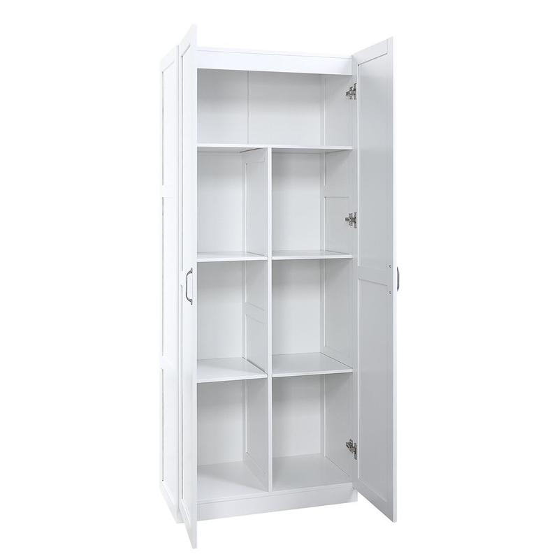 Pemberly Row Contemporary Engineered Wood Storage Closet in White