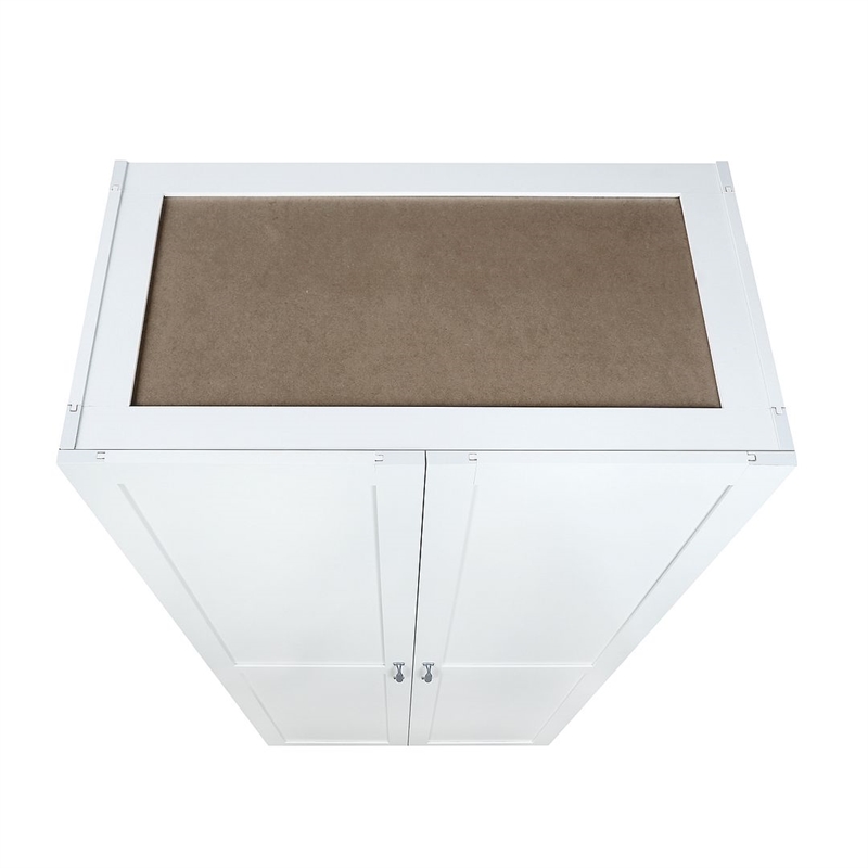 Pemberly Row Contemporary Engineered Wood Storage Closet in White