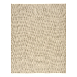 Pemberly Row Contemporary Courtyard 9' x 12' Natural Fabric Area Rug