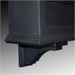 Pemberly Row Traditional Plastic Decorative Brackets in Black (Set of 2)