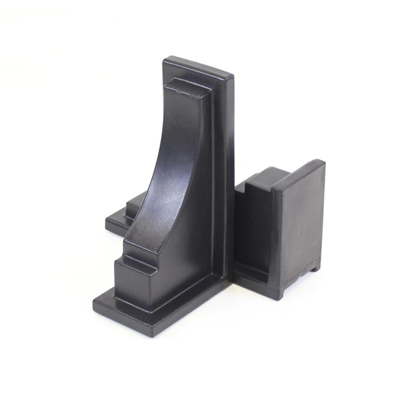 Pemberly Row Traditional Plastic Decorative Brackets in Black (Set of 2)