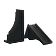 Pemberly Row Traditional Plastic Decorative Brackets in Black (Set of 2)