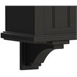 Pemberly Row Traditional Plastic Decorative Brackets in Black (Set of 2)