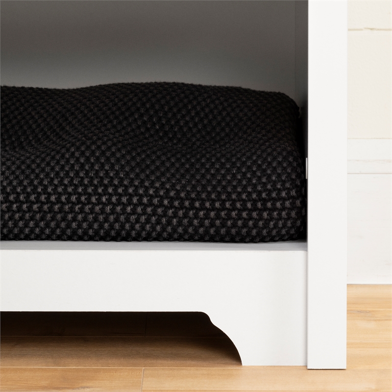 Pemberly Row Contemporary Wood Nightstand in Pure White Finish
