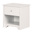 Pemberly Row Contemporary Wood Nightstand in Pure White Finish
