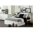 Pemberly Row Contemporary Wood Nightstand in Pure White Finish