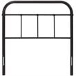 Pemberly Row Twin Powder Coated Steel Headboard in Brown Finish