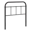 Pemberly Row Twin Powder Coated Steel Headboard in Brown Finish