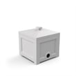 Pemberly Row Traditional Plastic Garden Hose Bin in White Finish