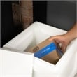 Pemberly Row Traditional Plastic Garden Hose Bin in White Finish