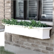 Pemberly Row 6ft Weatherproof Traditional Vinyl Window Box in White