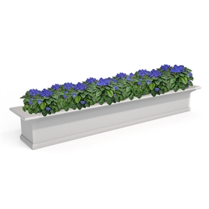 Pemberly Row 6ft Weatherproof Traditional Vinyl Window Box in White