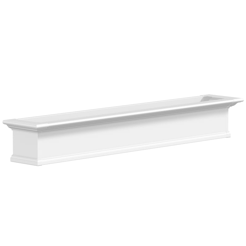 Pemberly Row 6ft Weatherproof Traditional Vinyl Window Box in White