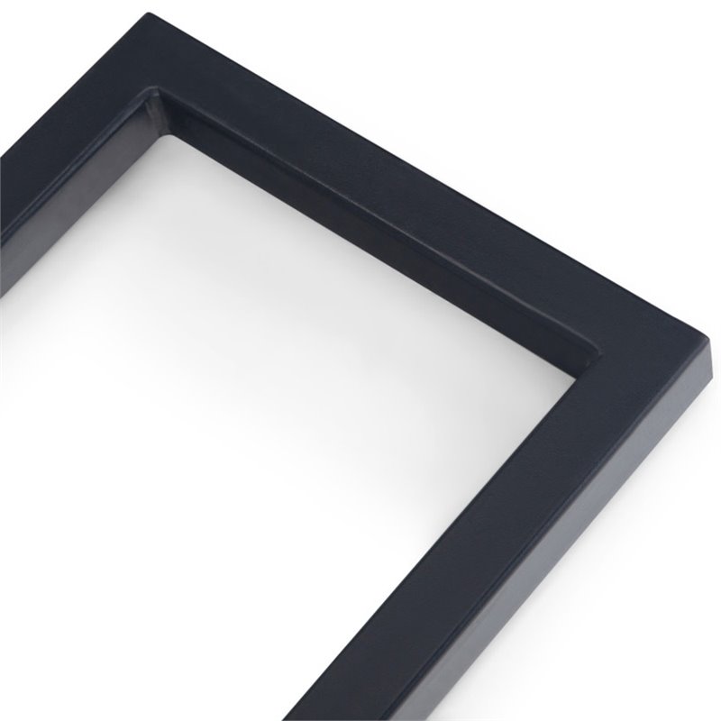 Pemberly Row Modern Solid Wood C-Shape End Table in Natural and Black