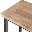 Pemberly Row Modern Solid Wood C-Shape End Table in Natural and Black