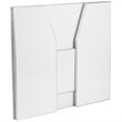 Pemberly Row Contemporary Metal 4' Laminate Foldable Bar in White