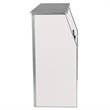 Pemberly Row Contemporary Metal 4' Laminate Foldable Bar in White